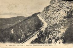 CPA Environs De Nice route de la Grande Corniche de Nice a Menton