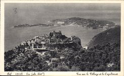 CPA Eze Vue Sur Le Village et le Cap Ferrat