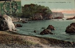 VINTAGE POSTCARD Brown Cape Rocks of Marguerite Saint