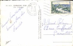 Cornisa del oro de la POSTAL de la VENDIMIA una cala