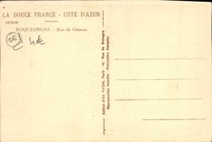 VINTAGE POSTCARD Roquebrune Street of the Castle