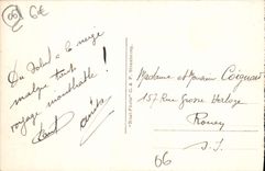 VINTAGE POSTCARD Roquebrune Monte Carlo and the head of dog