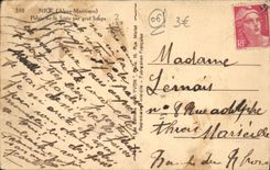 Paladar de la POSTAL de la VENDIMIA Niza del embarcadero por el tiempo pesado