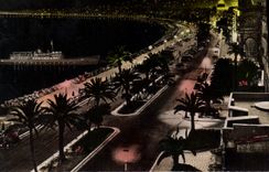 CPM Nice La Nuit Bateau