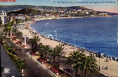 CPA Nice La Promenade des Anglais et le Mont Boron