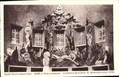 POSTAL de la VENDIMIA Niza la manera del arco cruzado del d de Jeanne de la iglesia Sainte