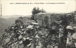 VINTAGE POSTCARD Peira Undermined Pierre Plate the Passage of the Scales