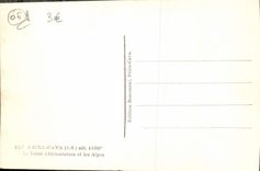 VINTAGE POSTCARD Peira Undermined the table of orientation and the Alps