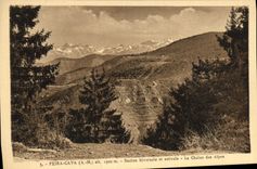 VINTAGE POSTCARD Peira Undermined winter and estival Station the alpine range