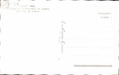 POSTAL MODERNA Niza escapada en la caminata del inglés vista el castillo