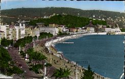 MODERN CARD Nice the Walk of the English the Bay of the Angels At the bottom the Boron Mount