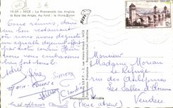 MODERN CARD Nice the Walk of the English the Bay of the Angels At the bottom the Boron Mount