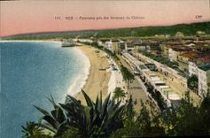 VINTAGE POSTCARD Nice Panorama Taken of the Terraces of the Castle