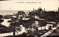 VINTAGE POSTCARD Nice the Garden Albert 1st