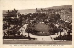 CPA Nice Vue d'ensemble des Jardins Albert 1er et le palais de la jetee