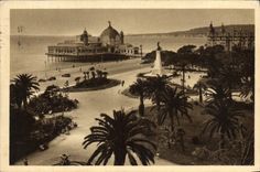 VINTAGE POSTCARD Thrown Nice Walk and Gardens of King Albert 1st