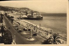 VINTAGE POSTCARD Nice Walk of the English and Casino of the Pier
