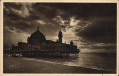 VINTAGE POSTCARD Nice Twilight on the Palate of the Pier