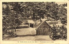 CPA Peira Cava Promenade Sous la Neige
