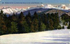 VINTAGE POSTCARD Peira Undermined the Alpine range Vue of the Romain Camp