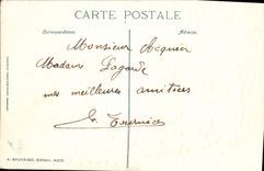 POSTAL de la VENDIMIA Niza la caminata del embarcadero y la bahía de los ángeles