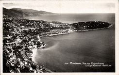 CPA Menton Vue Sur Roquebrune Le Cap Martin et L'Italie