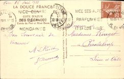 Niza entrada POSTAL de la VENDIMIA del montaje del puerto y del boro