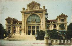 VINTAGE POSTCARD Nice Train station of the South