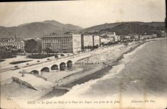 CPA Nice Le Quai du Midi et le Pont des Anges Vue Prise de la Jetee