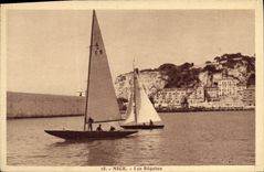 CPA Nice Les Regates Bateau