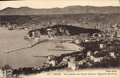 CPA Nice Vue Prise du Mont Boron Entree du port 