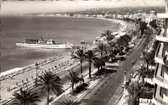 POSTAL MODERNA Niza caminata del barco inglés