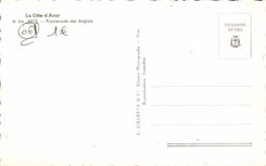 POSTAL MODERNA Niza caminata del barco inglés