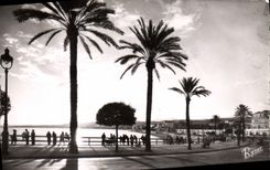 MODERN CARD Nice Twilight on Bay of the Angels