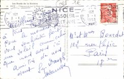 MODERN CARD Nice Twilight on Bay of the Angels