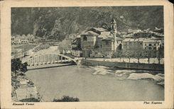 VINTAGE POSTCARD Breil Parks at the free Italian border