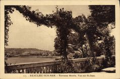 CPA Beaulieu Sur Mer Terrasse fleurie Vue sur St Jean