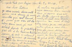 VINTAGE POSTCARD Beaulieu On Sea flowered Terrace Seen on St Jean