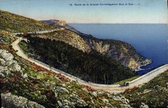 CPA Route de la Grande Corniche entre Nice et Eze