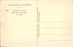 VINTAGE POSTCARD Eze the Small valley