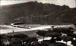 MODERN CARD Aix Les Bains the Beach and the Tooth of the Cat