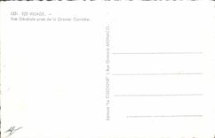 Opinión de la aldea de Eze de la POSTAL de la VENDIMIA tomada de la cornisa grande