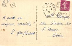 POSTAL Eze de la VENDIMIA en el mar el cabo Ferrat y la bahía de Villefranche