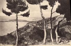 VINTAGE POSTCARD Eze On Sea Village Road of the cornice