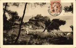 VINTAGE POSTCARD Eze On Sea Sarrazine Time