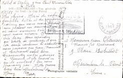 POSTAL MODERNA opinión de la aldea de Eze en la parte inferior el cabo Ferrat