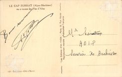 VINTAGE POSTCARD the Cape Ferrat Seen through the Pines of Alep