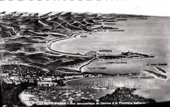 CPM Vue panoramique de Cannes a la frontiere italienne
