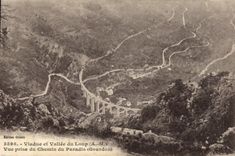 VINTAGE POSTCARD Viaduct and valley of the wolf Seen from of the way of the Gourdon paradise