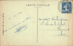 VINTAGE POSTCARD Menton Bridge and Ravine St Louis Border